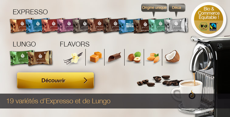 19 variétés d'Expresso et de Lungo